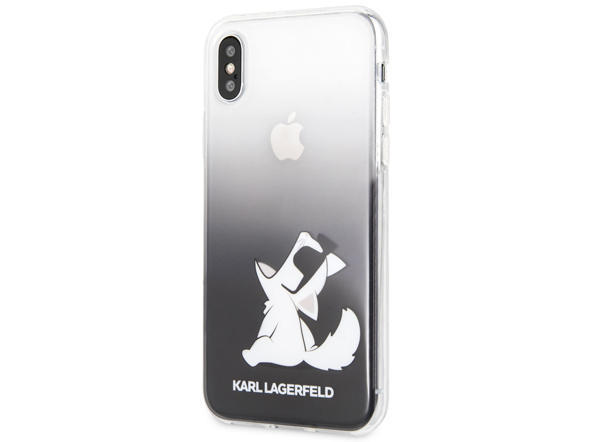 Karl Lagerfeld Fun Choupette Zwart - iPhone X/Xs hoesje