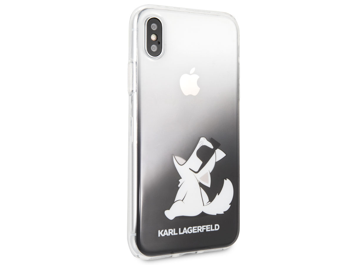 Karl Lagerfeld Fun Choupette Zwart - iPhone X/Xs hoesje
