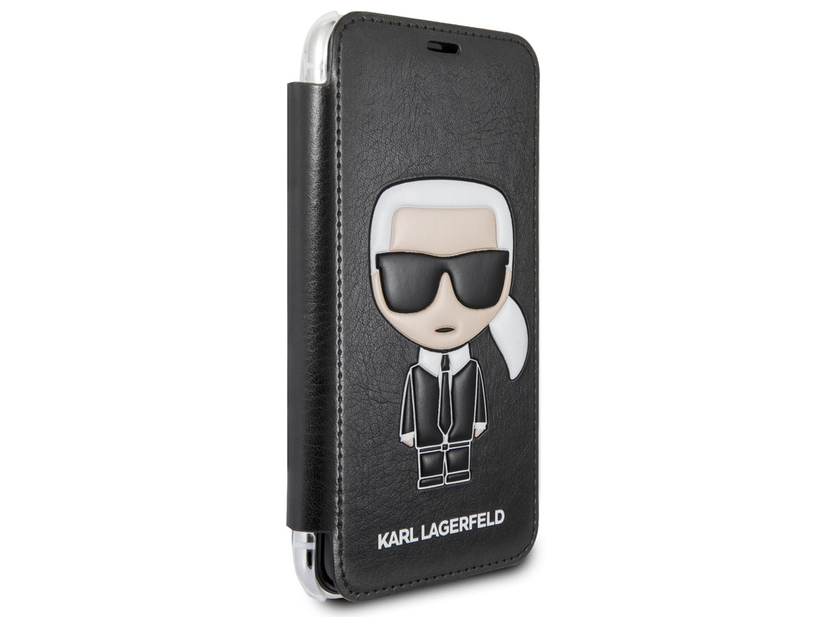 Karl Lagerfeld Iconic Bookcase Zwart - iPhone X/Xs hoesje