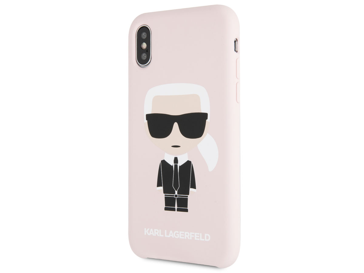 Karl Lagerfeld Iconic Case Roze - iPhone X/Xs hoesje