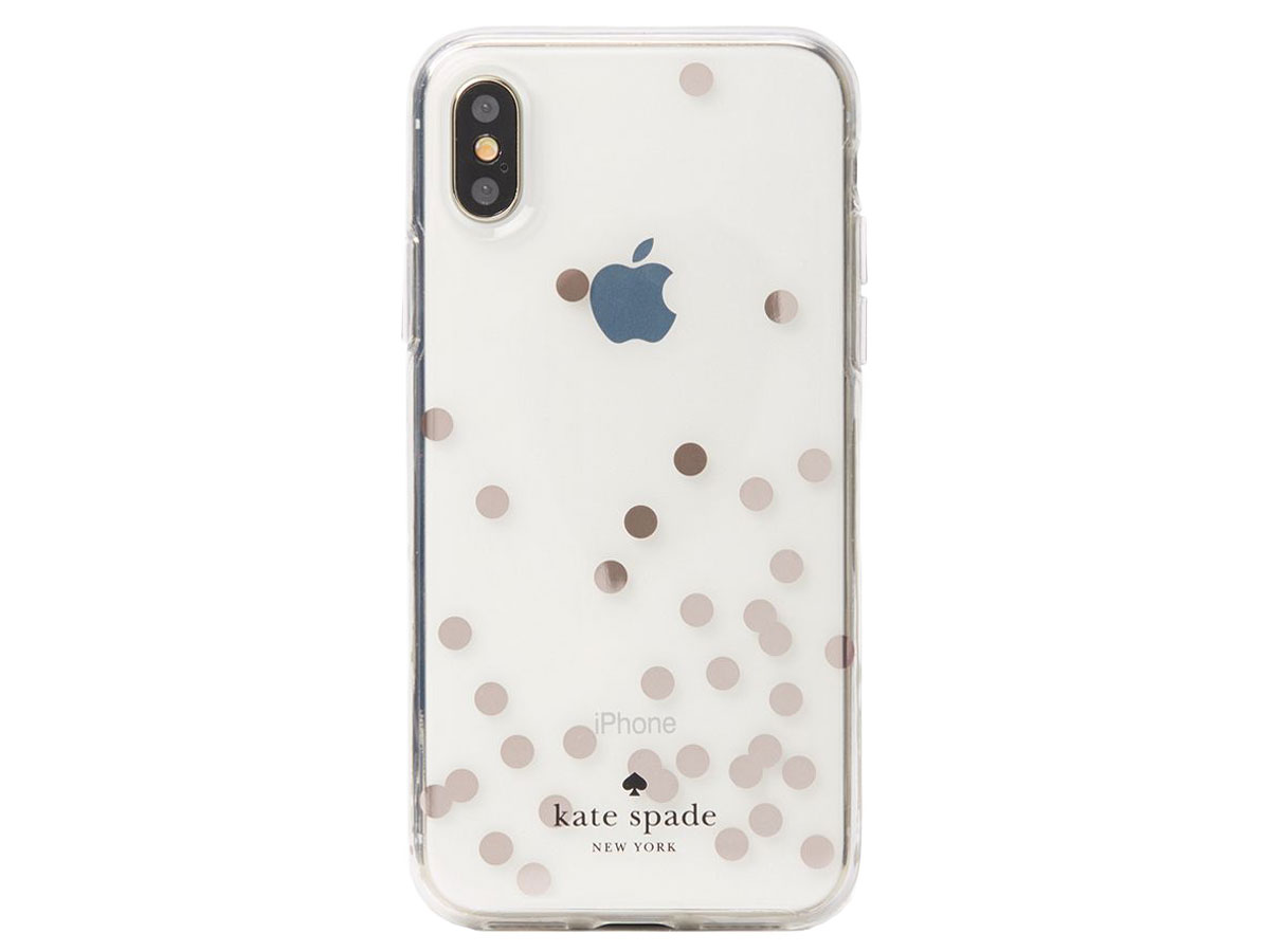 Kate Spade Confetti Rose Gold Case - iPhone X/Xs Hoesje