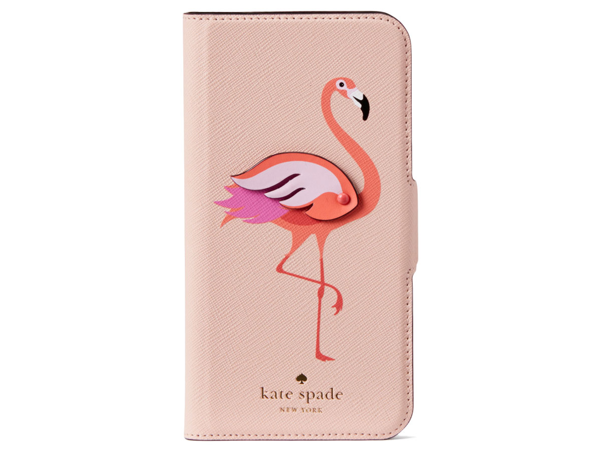 Kate Spade Flamingo Applique Folio - iPhone X/Xs Hoesje