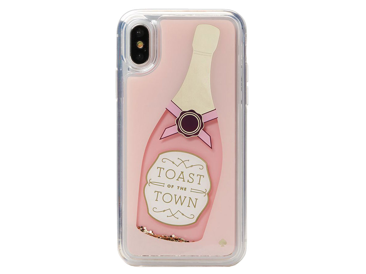 Kate Spade Champagne Glitter Case - iPhone X/Xs Hoesje