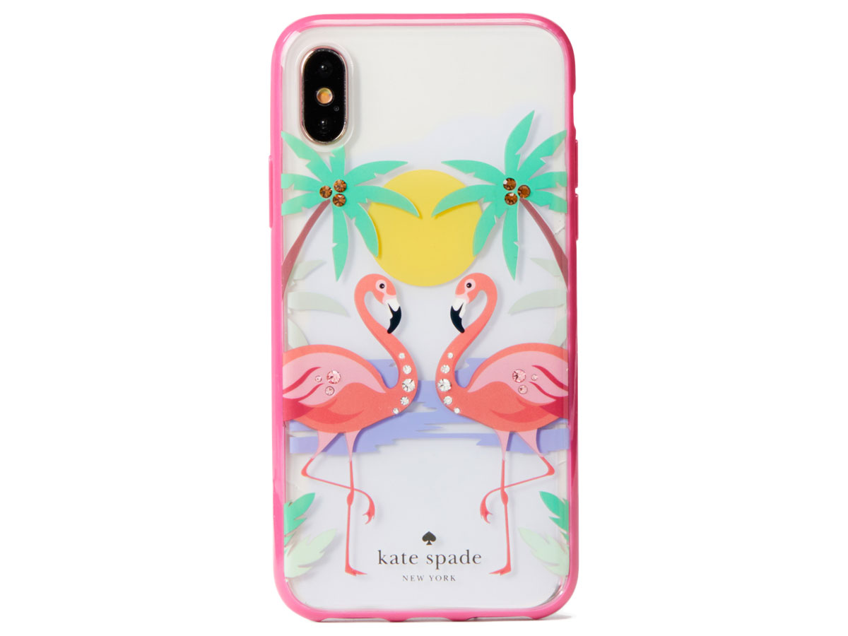 Kate Spade Jeweled Flamingos Case - iPhone X/Xs Hoesje