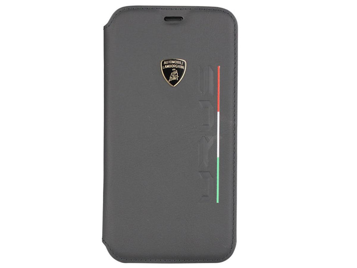 Lamborghini Urus D2 Bookcase Zwart Leer - iPhone X/Xs hoesje