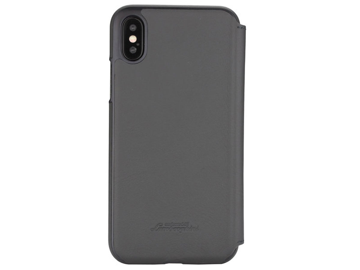 Lamborghini Urus D2 Bookcase Zwart Leer - iPhone X/Xs hoesje