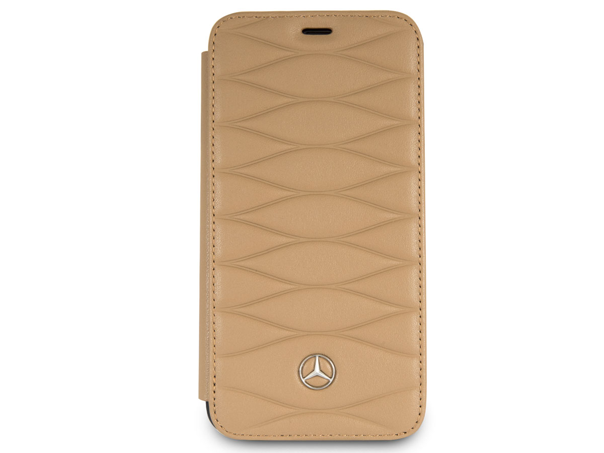 Mercedes-Benz Pattern III Book Bruin - iPhone X/Xs hoesje