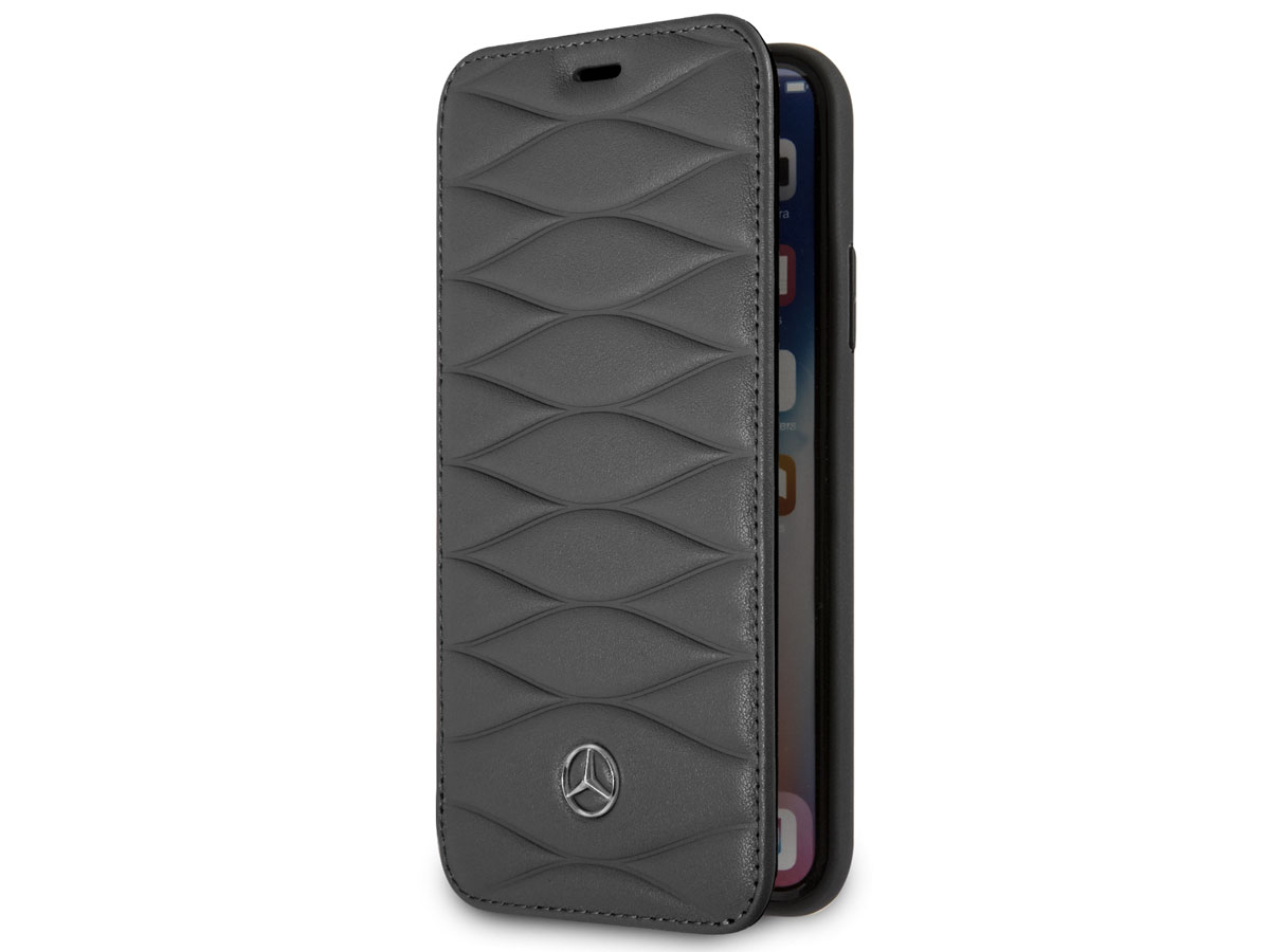 Mercedes-Benz Pattern III Book Grijs - iPhone X/Xs hoesje
