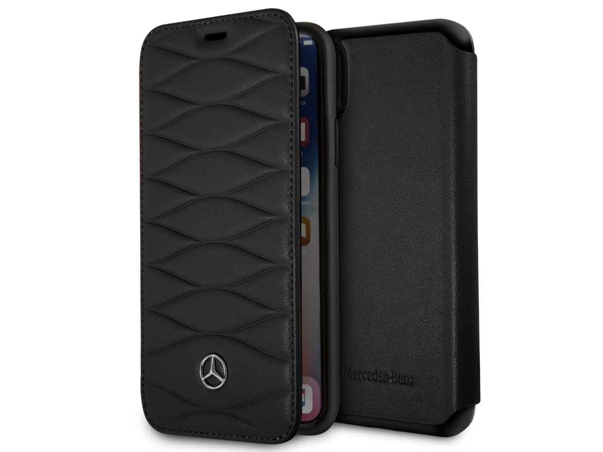 Mercedes-Benz Pattern III Book Zwart - iPhone X/Xs hoesje