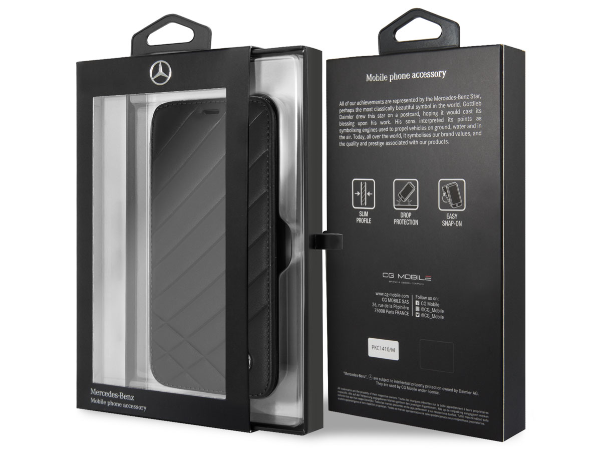 Mercedes-Benz Pattern II Bookcase - iPhone X/Xs hoesje