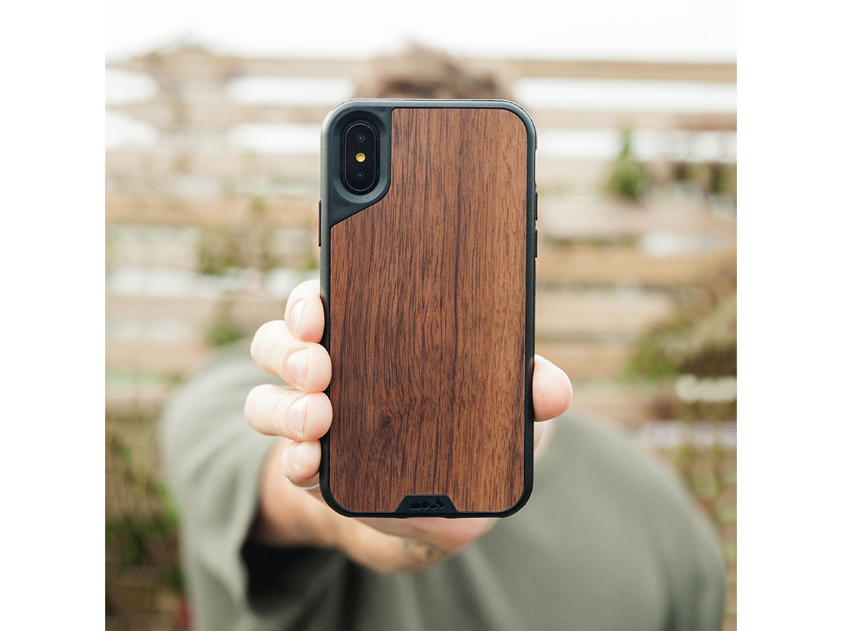 Mous Limitless 2.0 Walnut Case - iPhone X/Xs hoesje