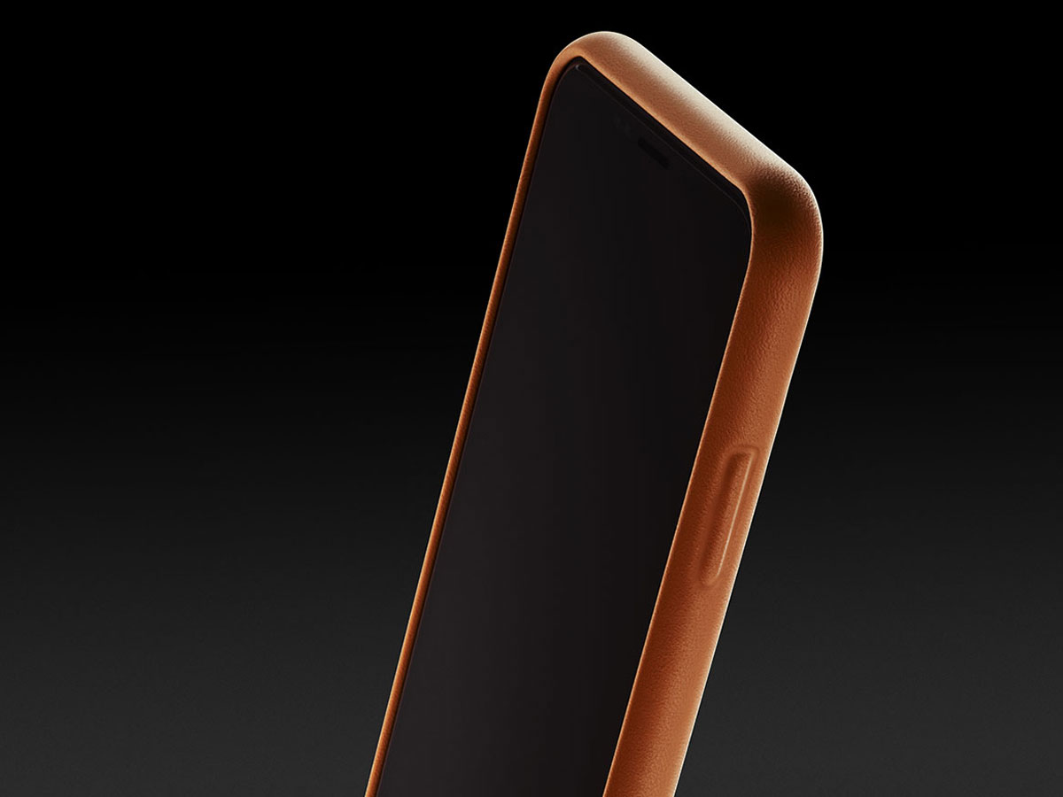 Mujjo Full Leather Case Tan - iPhone X/Xs hoesje