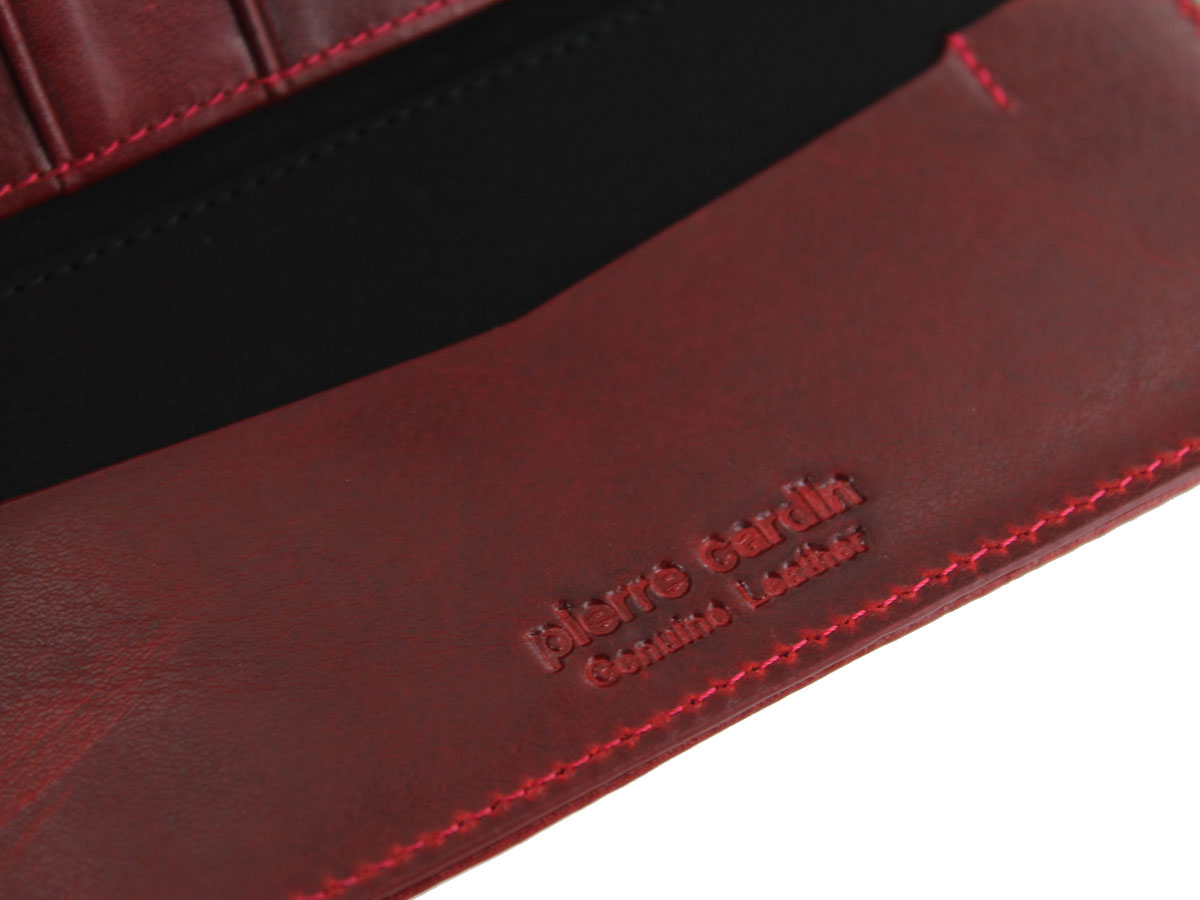 Pierre Cardin Wallet Case Rood - Leren iPhone X/Xs hoesje