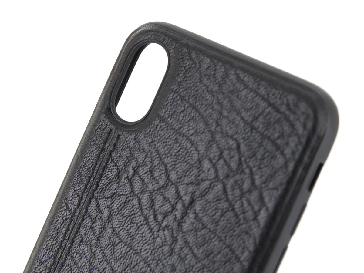 Pierre Cardin Wallet Case Zwart - Leren iPhone X/Xs hoesje
