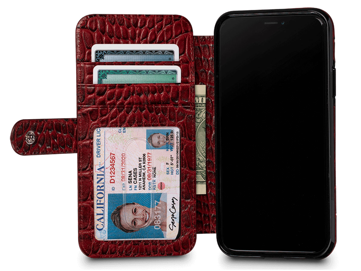 Sena Walletbook Classic Case Croco - iPhone X/Xs hoesje