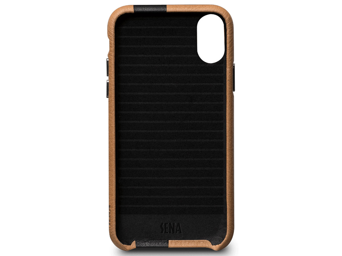 Sena Corsa II Leather Case Tan - iPhone X/Xs Hoesje Leer