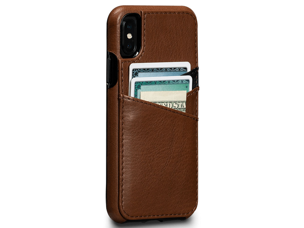 Sena Deen Lugano Wallet Case Bruin - iPhone X/Xs hoesje
