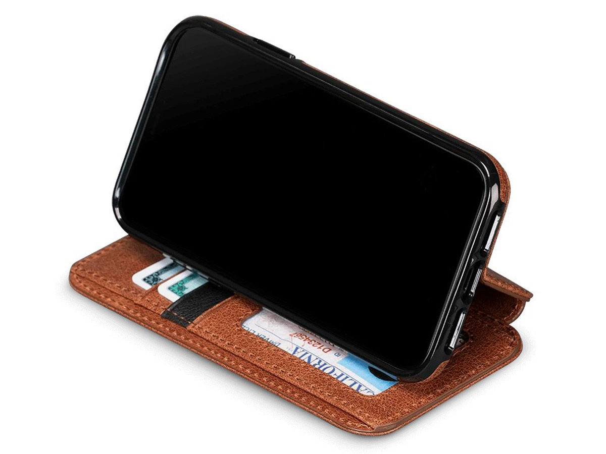 Sena Deen Wallet Book Cognac - iPhone X/Xs Hoesje Leer