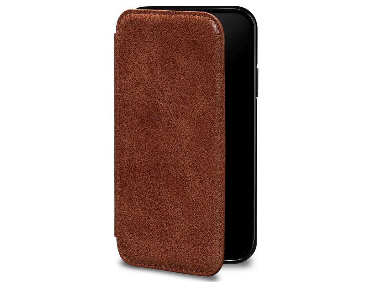 Sena Deen Wallet Book Cognac - iPhone X/Xs Hoesje Leer