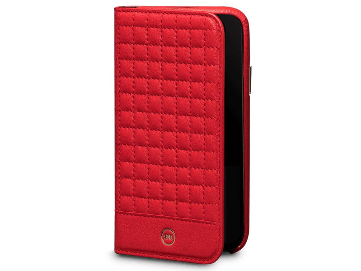 Sena Isa WalletBook Rood Leer - iPhone X/Xs hoesje