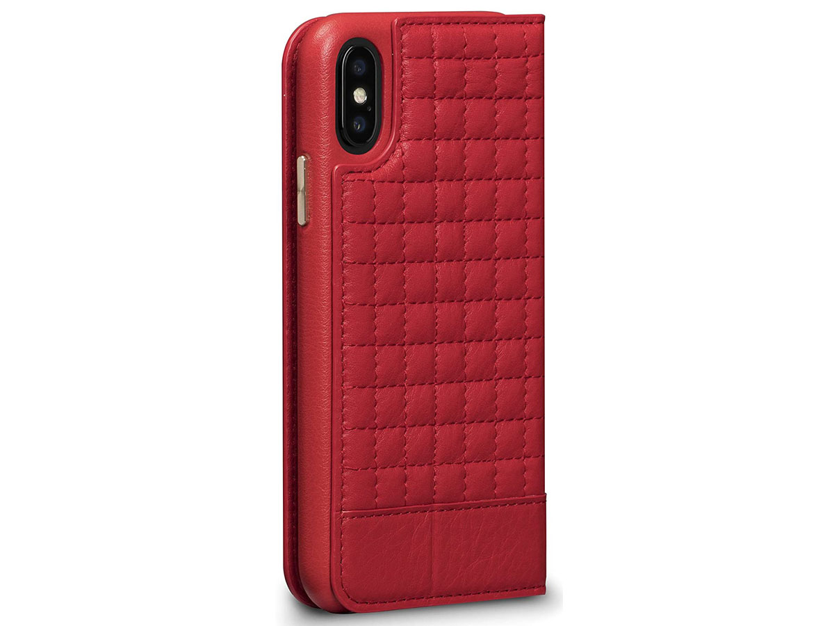 Sena Isa WalletBook Rood Leer - iPhone X/Xs hoesje