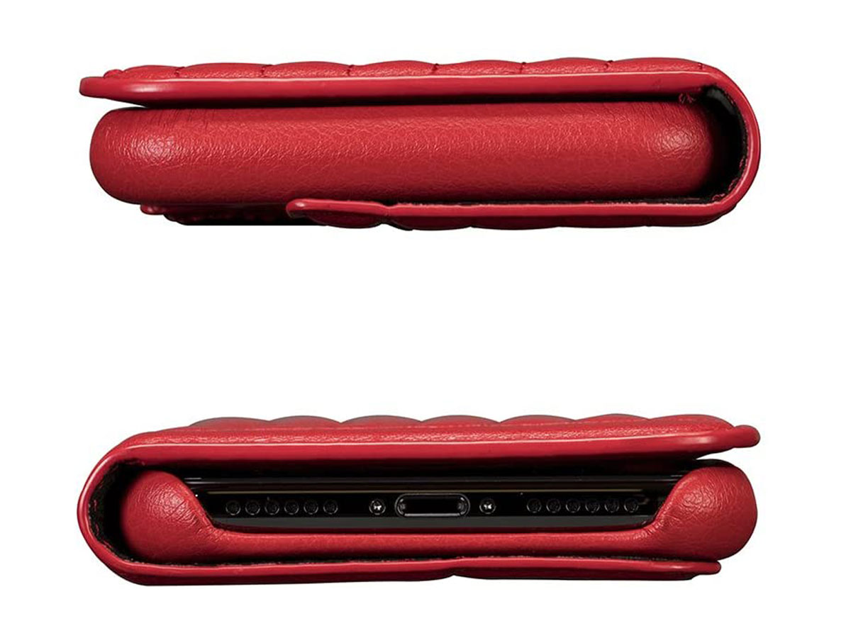 Sena Isa WalletBook Rood Leer - iPhone X/Xs hoesje