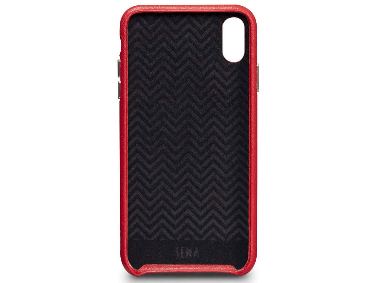 Sena Leather Skin Case Rood - iPhone X/Xs Hoesje Leer