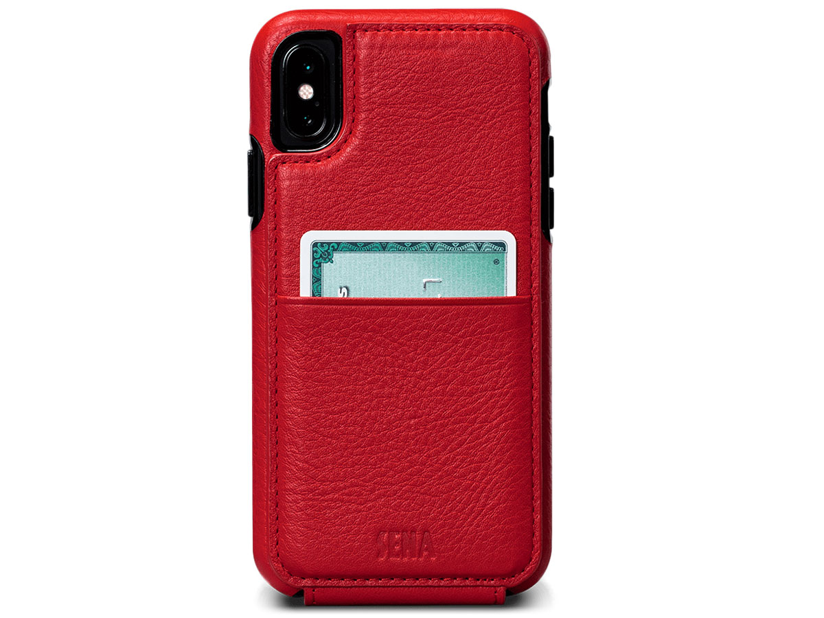 Sena WalletSkin Case Rood - iPhone X/Xs Hoesje Leer