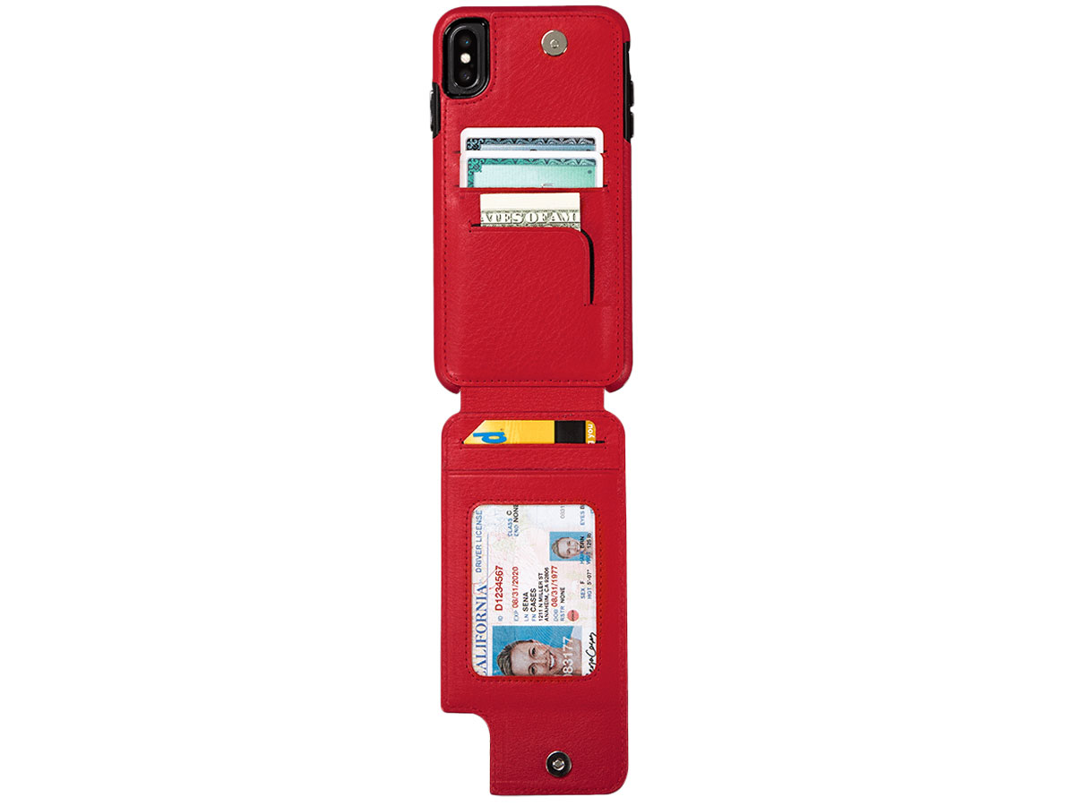 Sena WalletSkin Case Rood - iPhone X/Xs Hoesje Leer