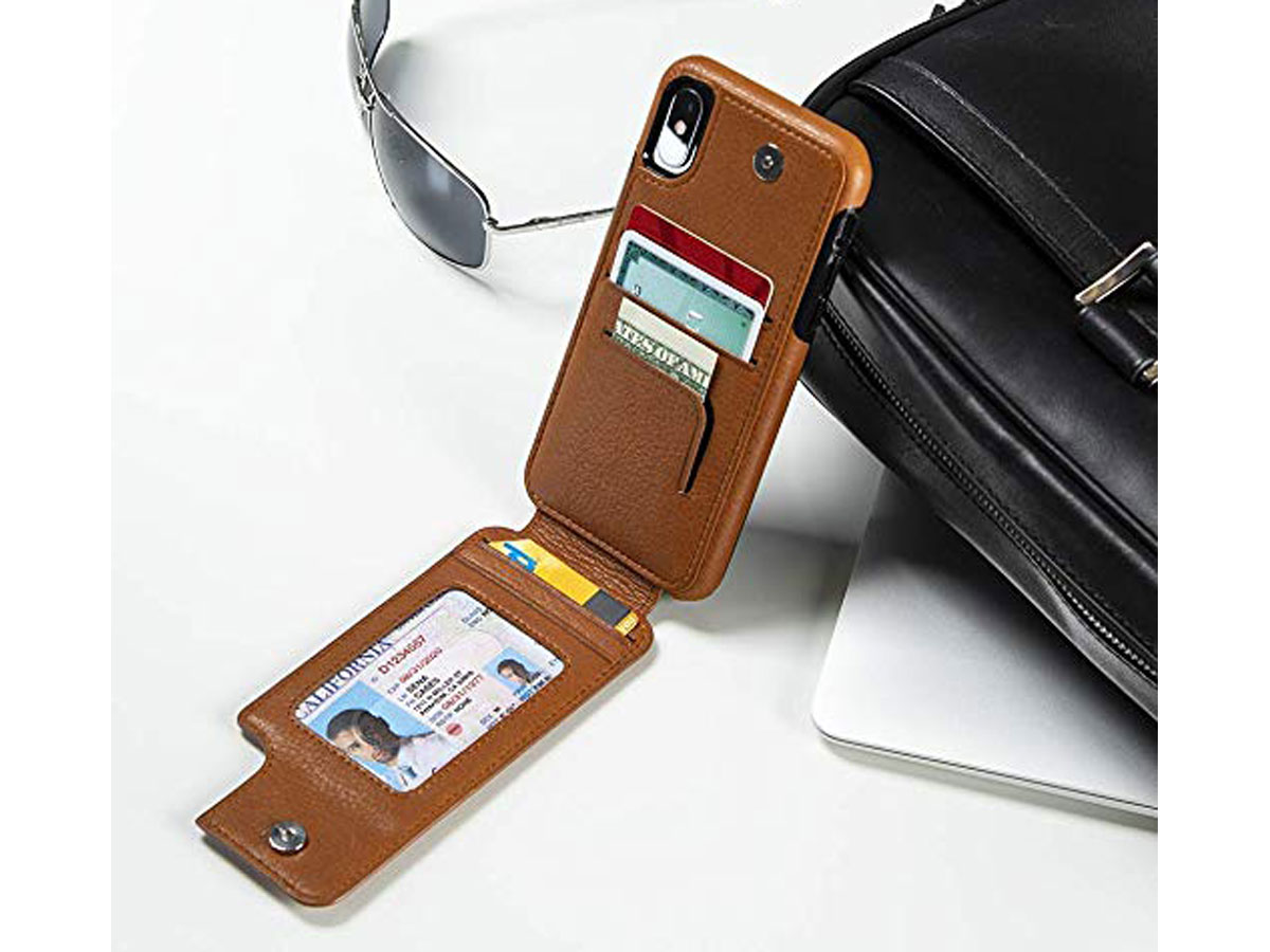 Sena WalletSkin Case Saddle Tan - iPhone X/Xs Hoesje Leer