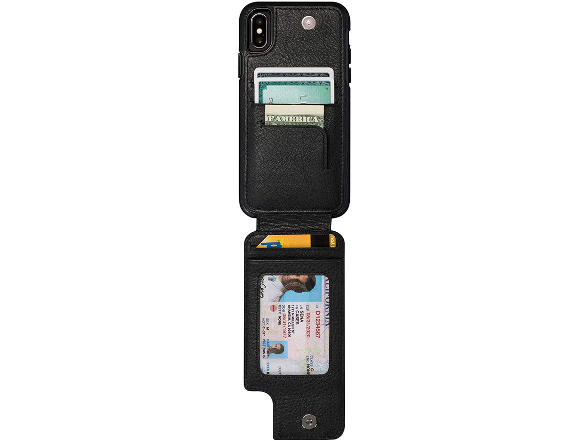 Sena WalletSkin Case Zwart - iPhone X/Xs Hoesje Leer