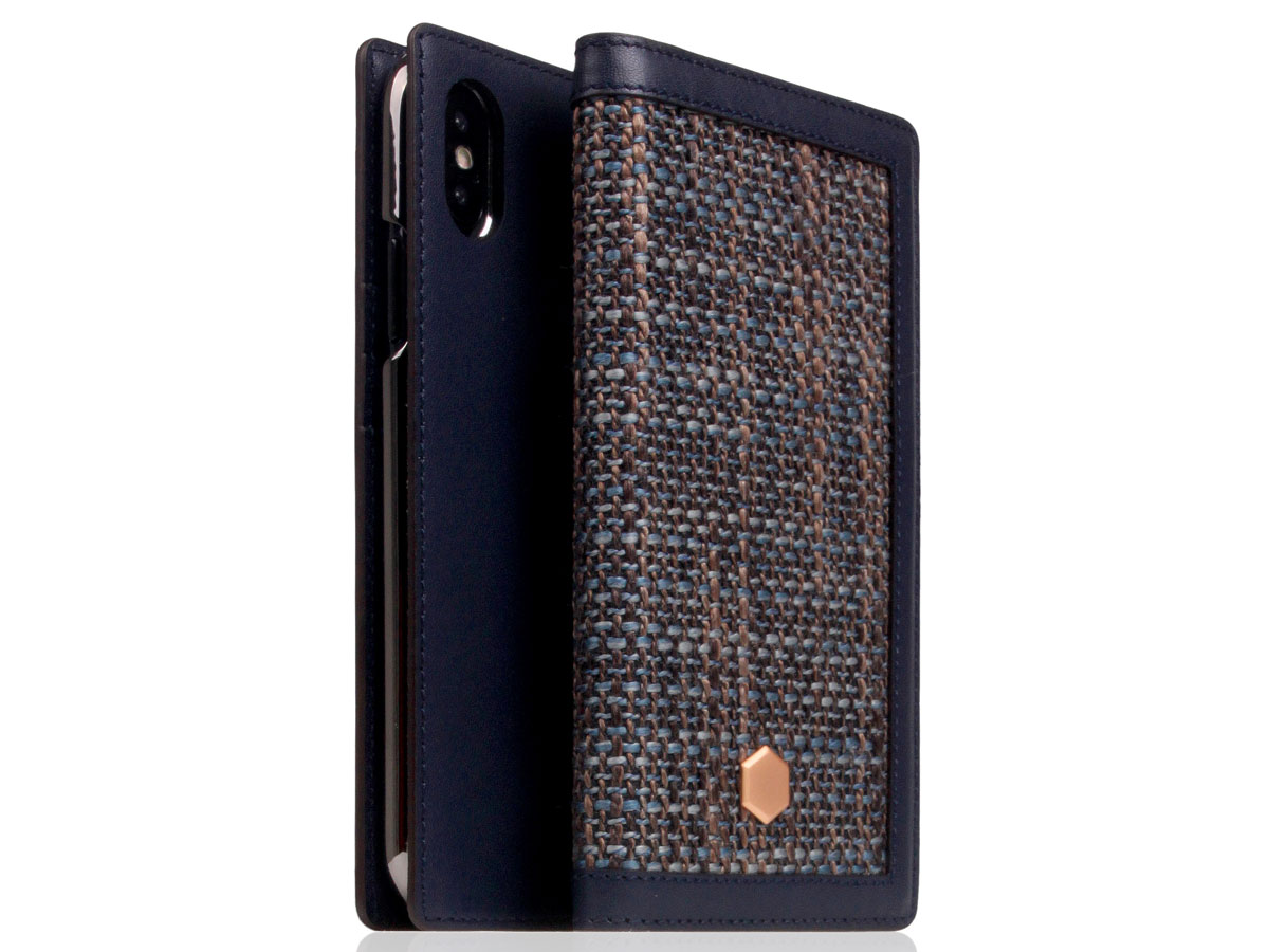 SLG Design D5 CSL Case Navy - Leren iPhone X/Xs hoesje