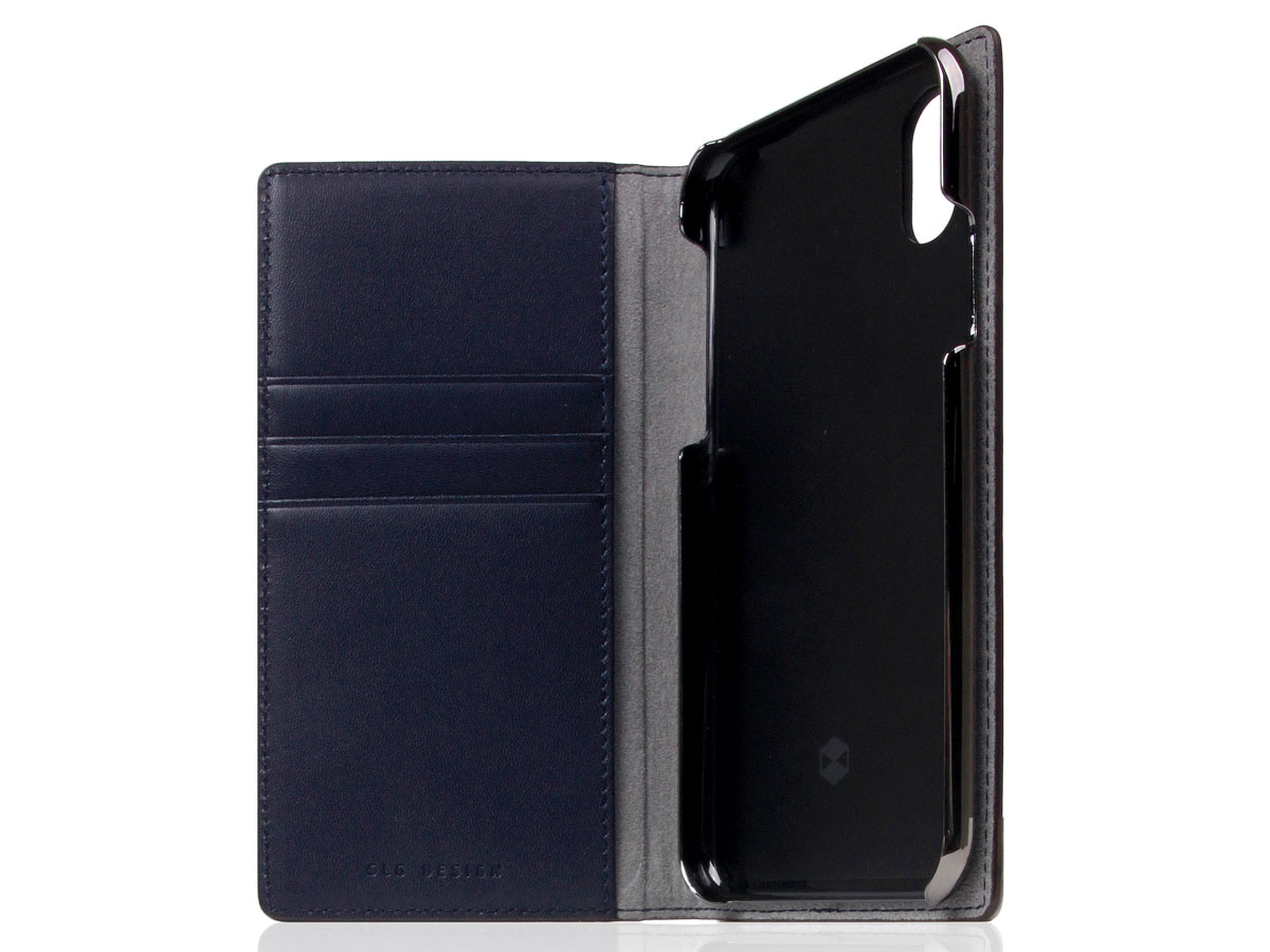 SLG Design D5 CSL Case Navy - Leren iPhone X/Xs hoesje