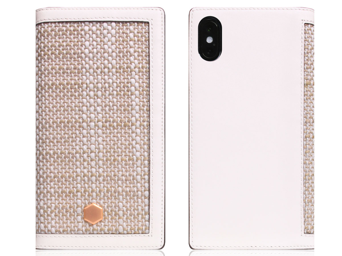 SLG Design D5 CSL Case White - Leren iPhone X/Xs hoesje
