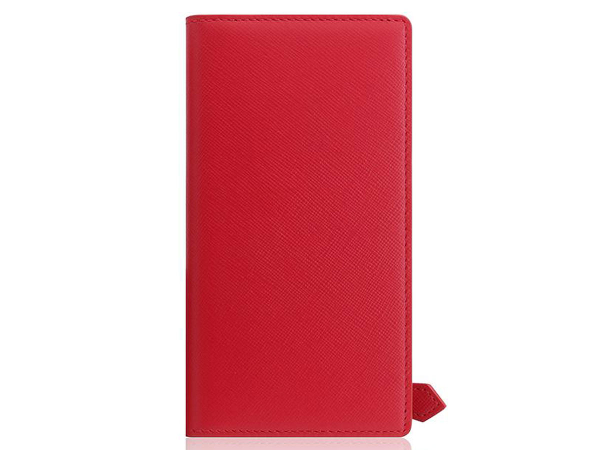 SLG Design D5 CSL Zipper Red - Leren iPhone X/Xs hoesje