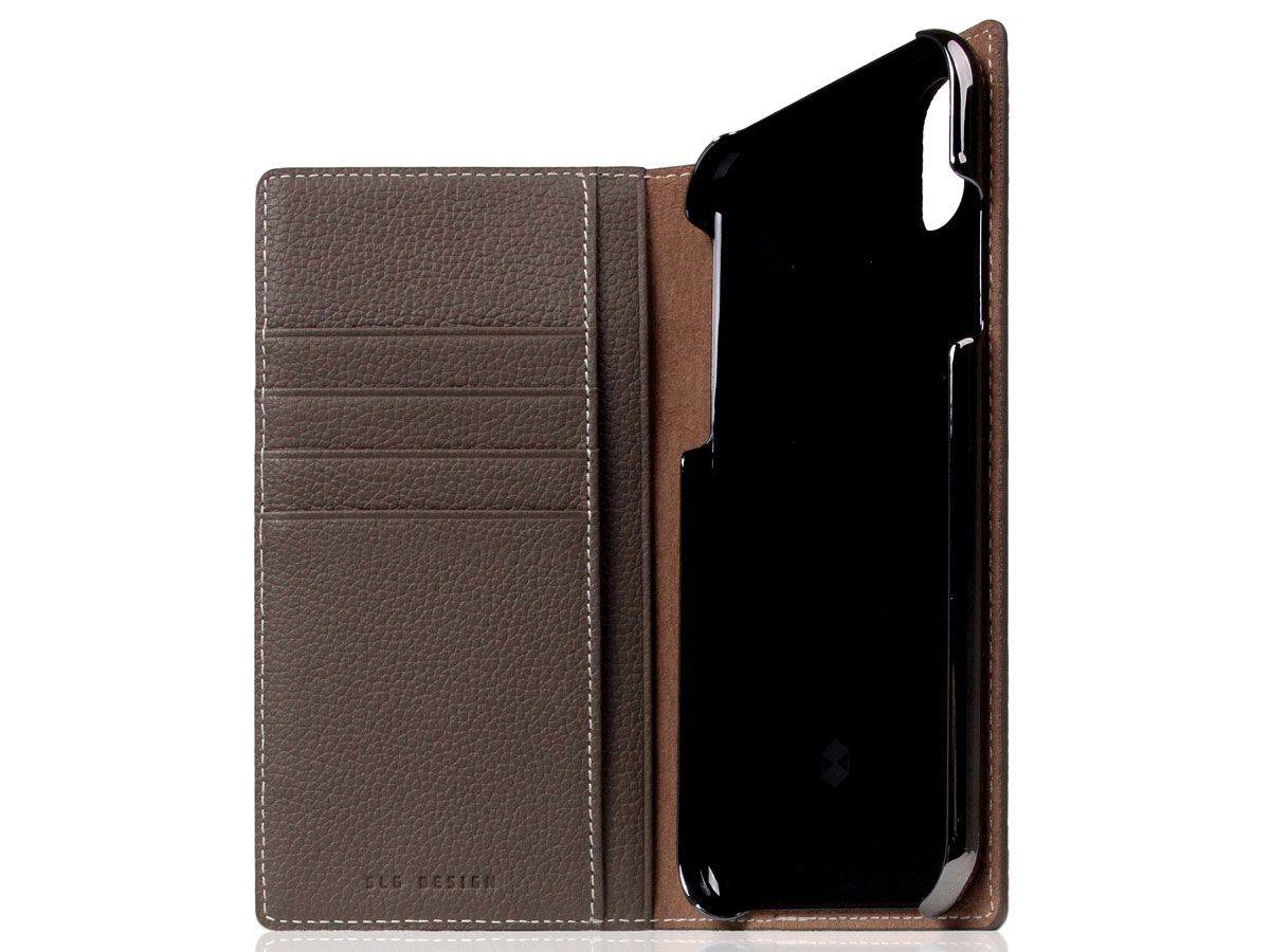 SLG Design D8 Folio Etoff Leer - iPhone X/Xs hoesje