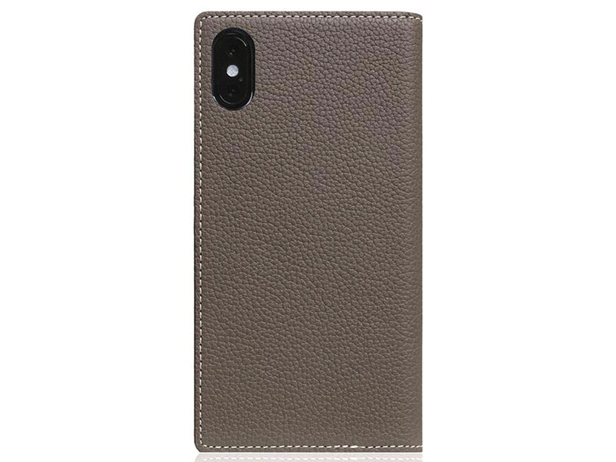 SLG Design D8 Folio Etoff Leer - iPhone X/Xs hoesje