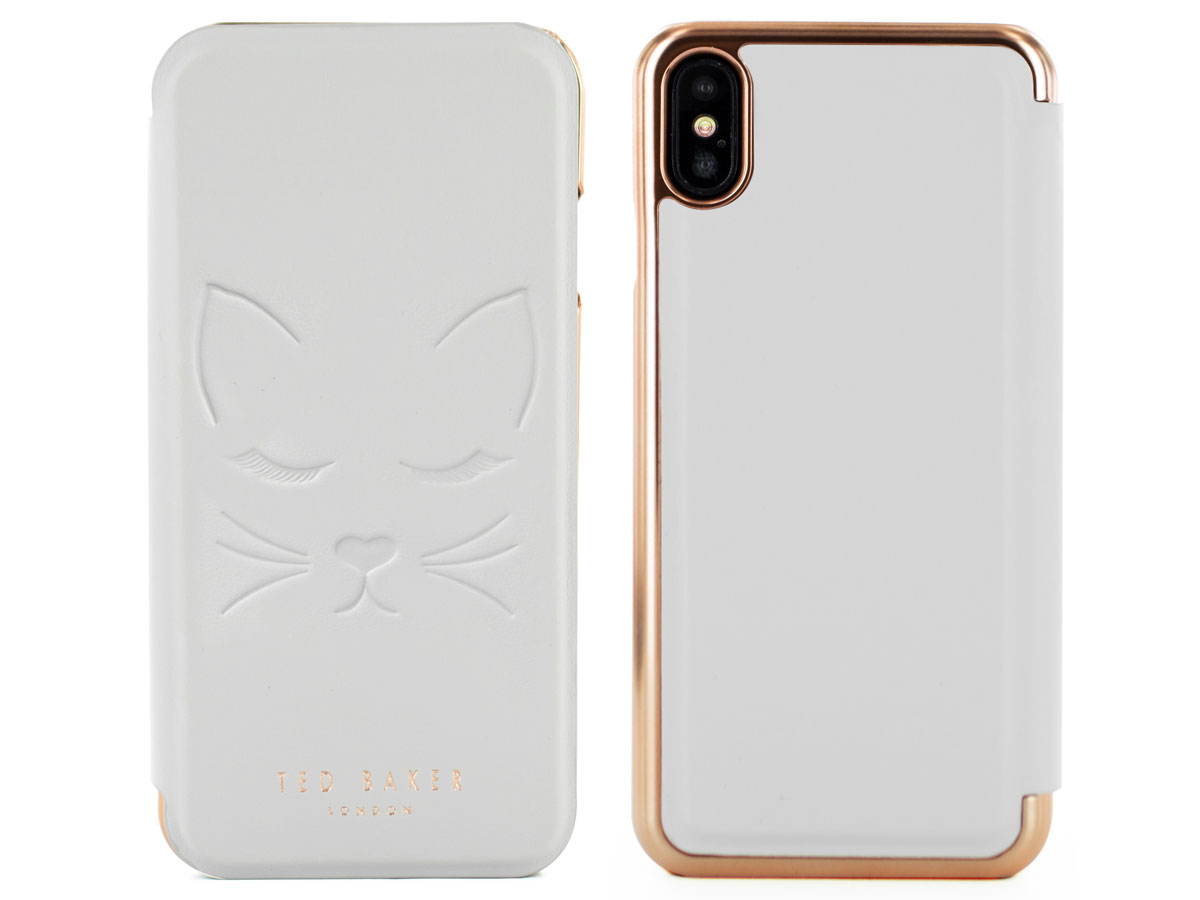 Ted Baker Cat Mirror Folio Case - iPhone X/Xs Hoesje