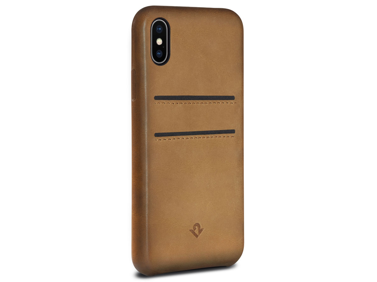 Twelve South Relaxed Leather Cognac - iPhone X/Xs hoesje