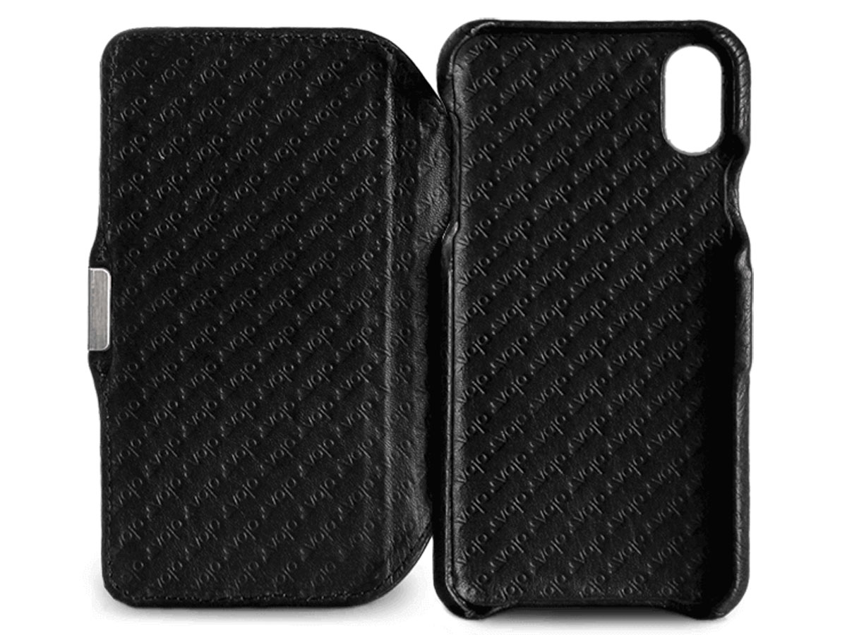 Vaja Agenda MG Case Zwart - iPhone X/Xs Hoesje Leer