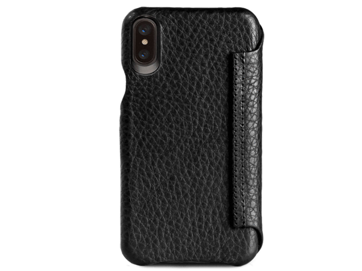 Vaja Agenda MG Case Zwart - iPhone X/Xs Hoesje Leer
