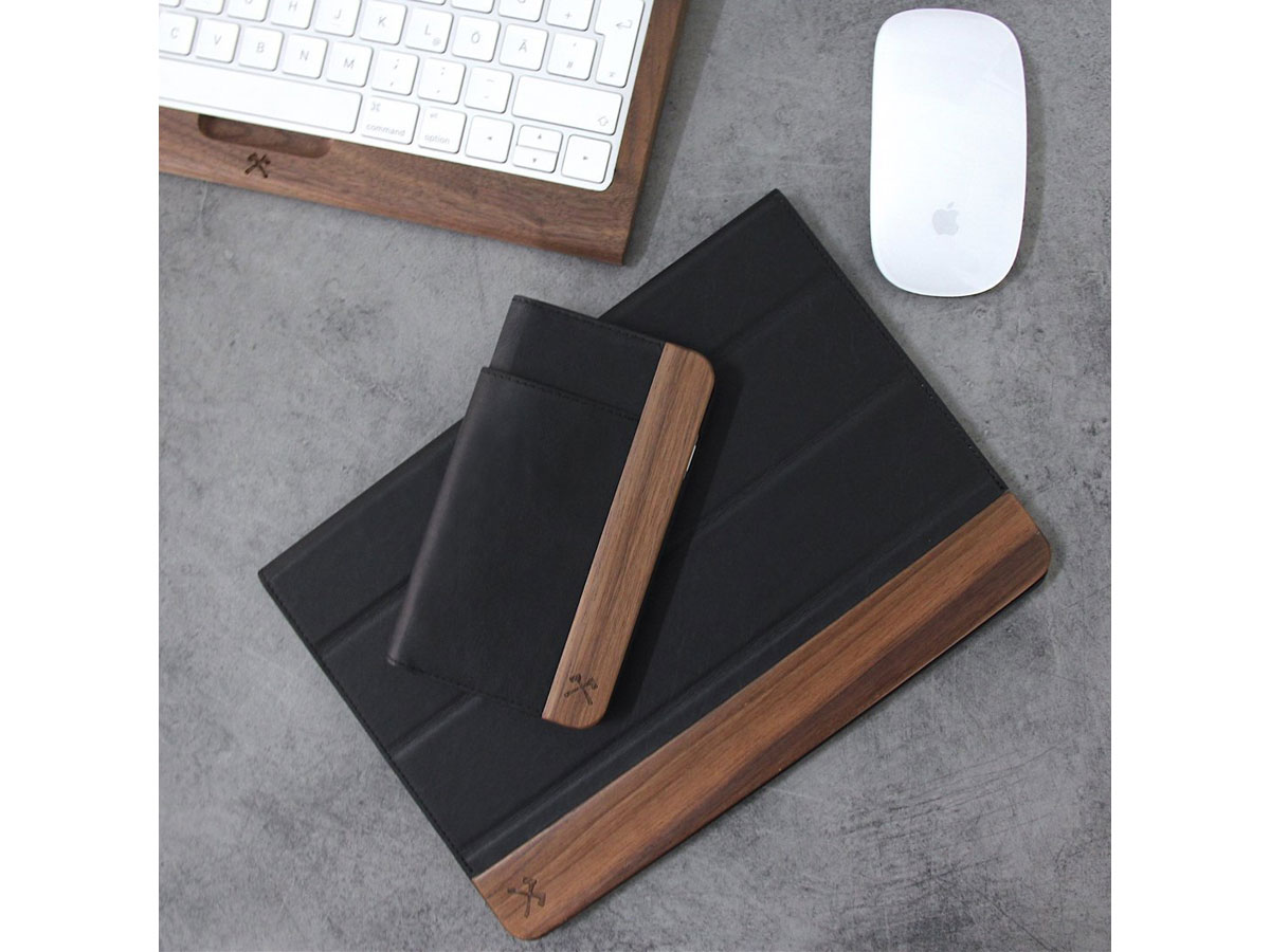 Woodcessories EcoWallet Hout & Leer - iPhone X/Xs hoesje