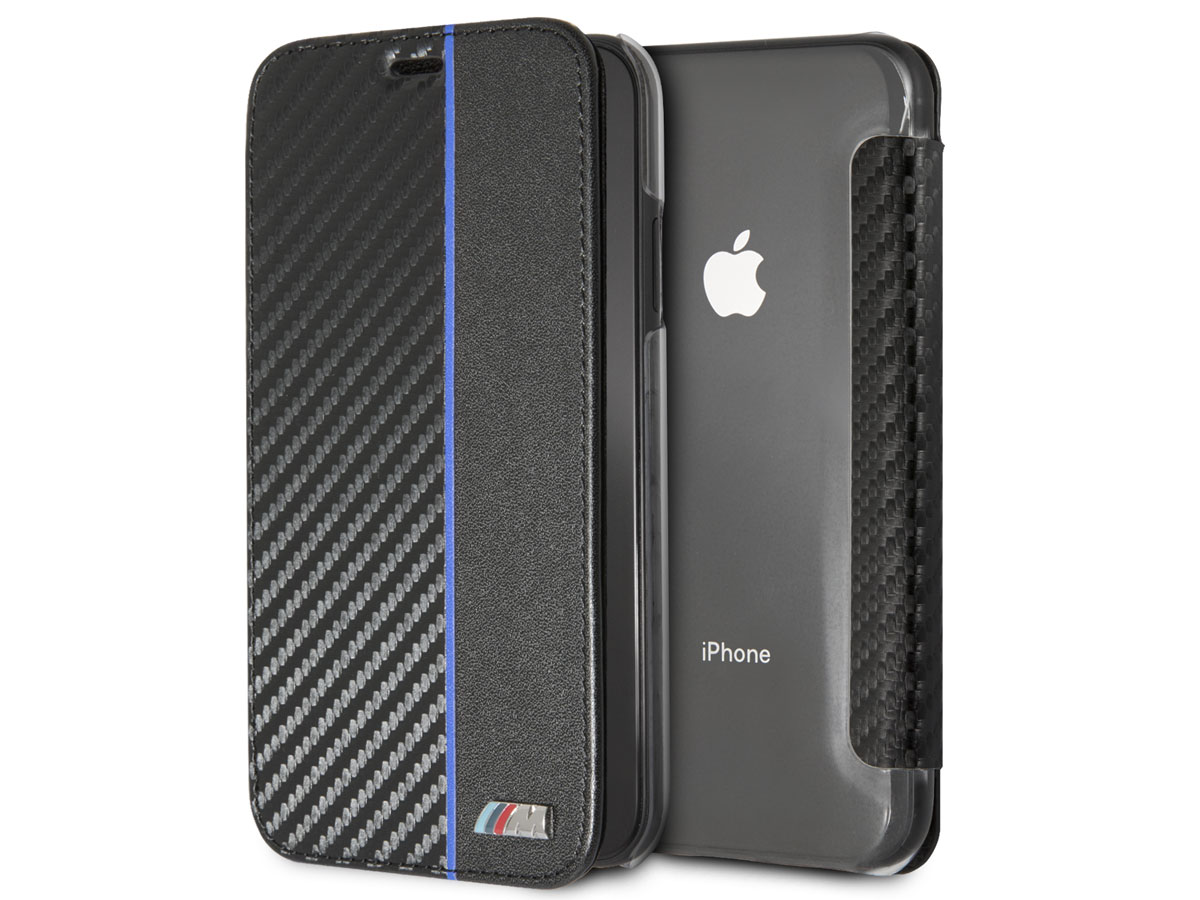 BMW M Sport Flip Case Blauw - iPhone XR hoesje