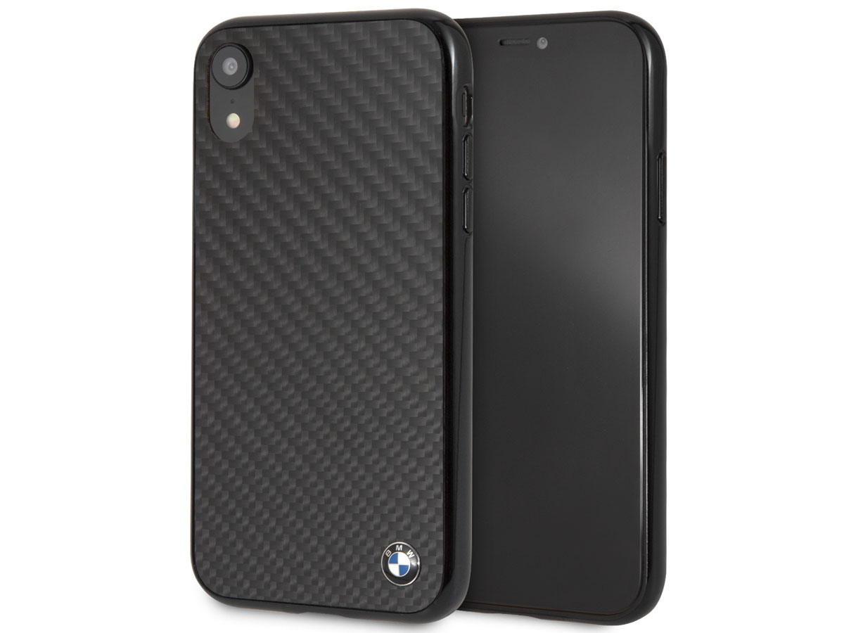 BMW Carbon Fiber Hard Case - iPhone XR hoesje Zwart