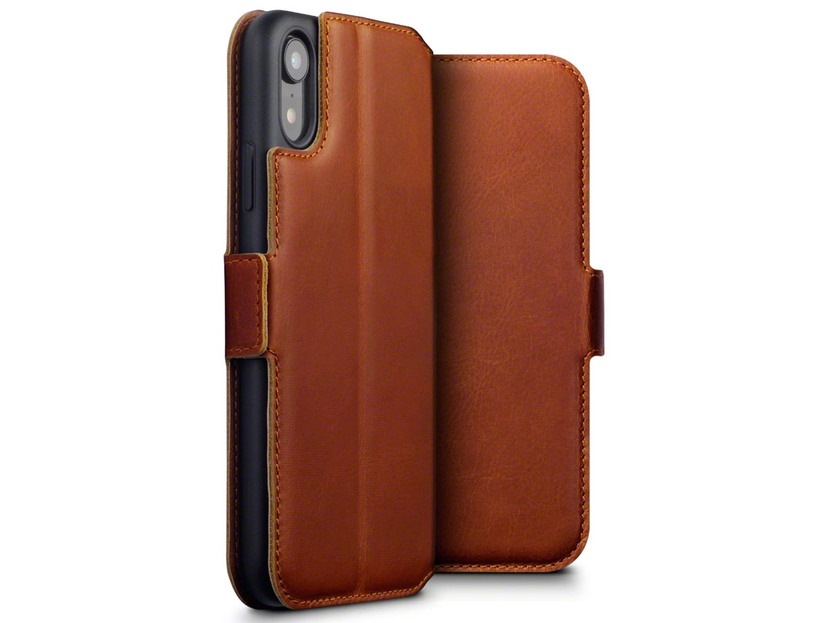 CaseBoutique Wallet Cognac Leer - iPhone XR hoesje