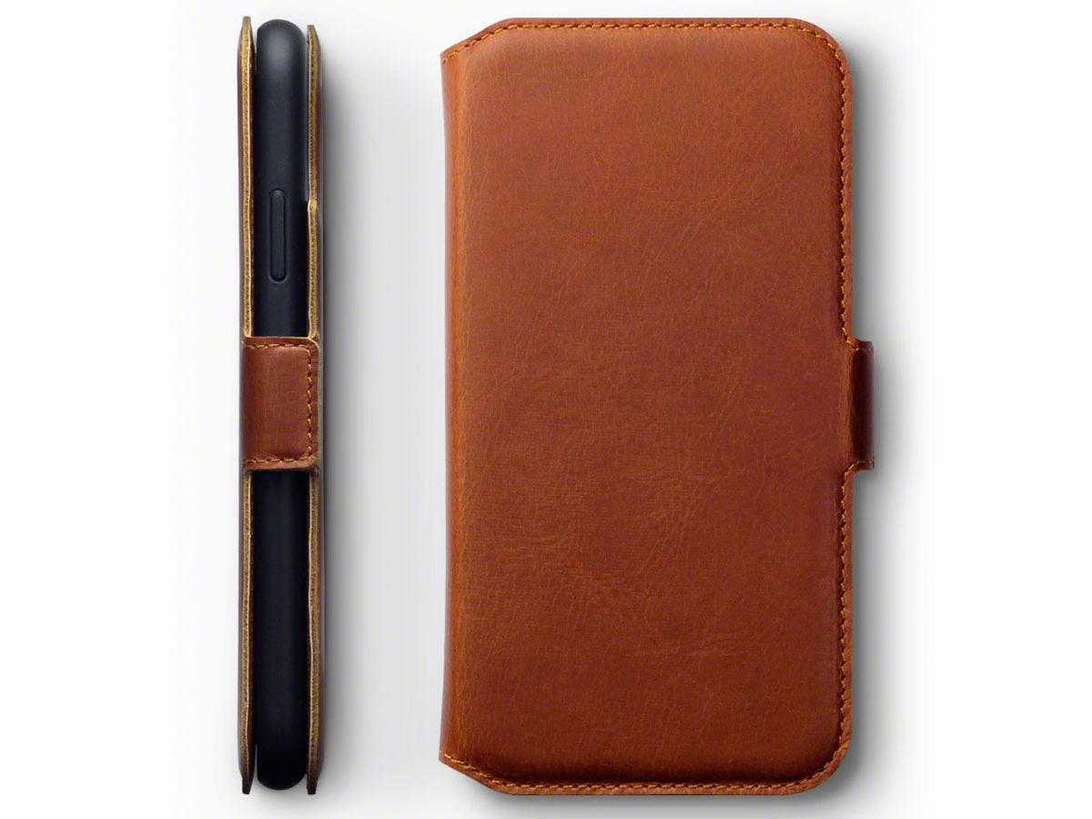 CaseBoutique Wallet Cognac Leer - iPhone XR hoesje