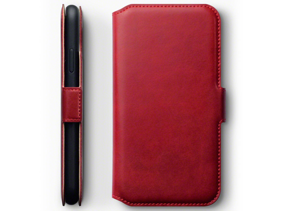 CaseBoutique Wallet Rood Leer - iPhone XR hoesje