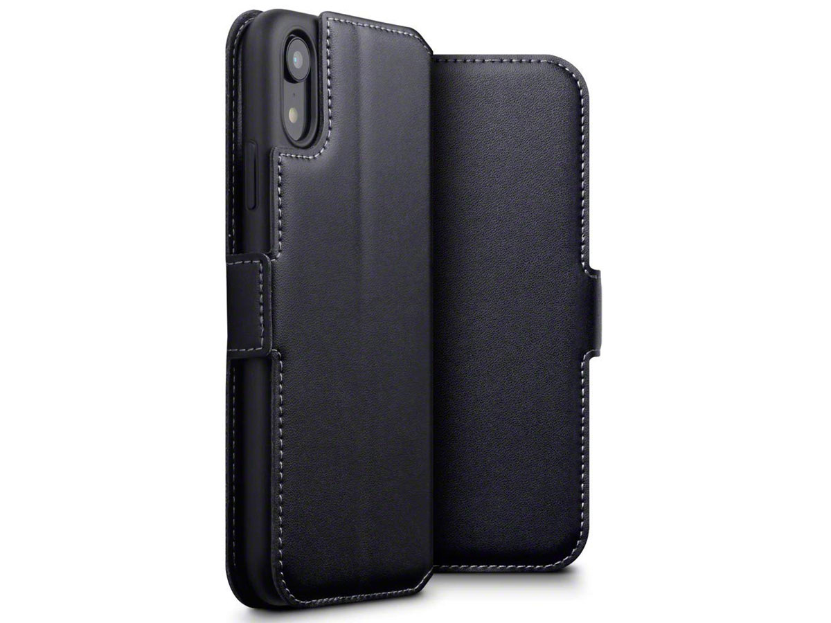 CaseBoutique Wallet Zwart Leer - iPhone XR hoesje