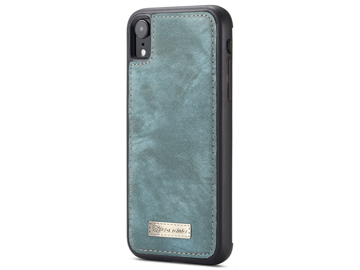 CaseMe 2in1 Wallet Ritsvak Case Blauw - iPhone XR Hoesje