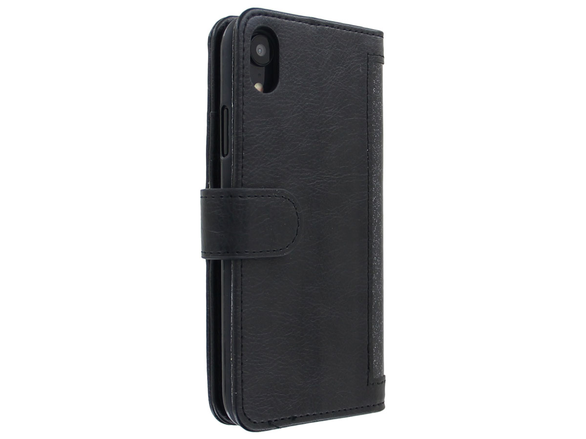 Glitsie Zip Case met Rits Zwart - iPhone XR hoesje